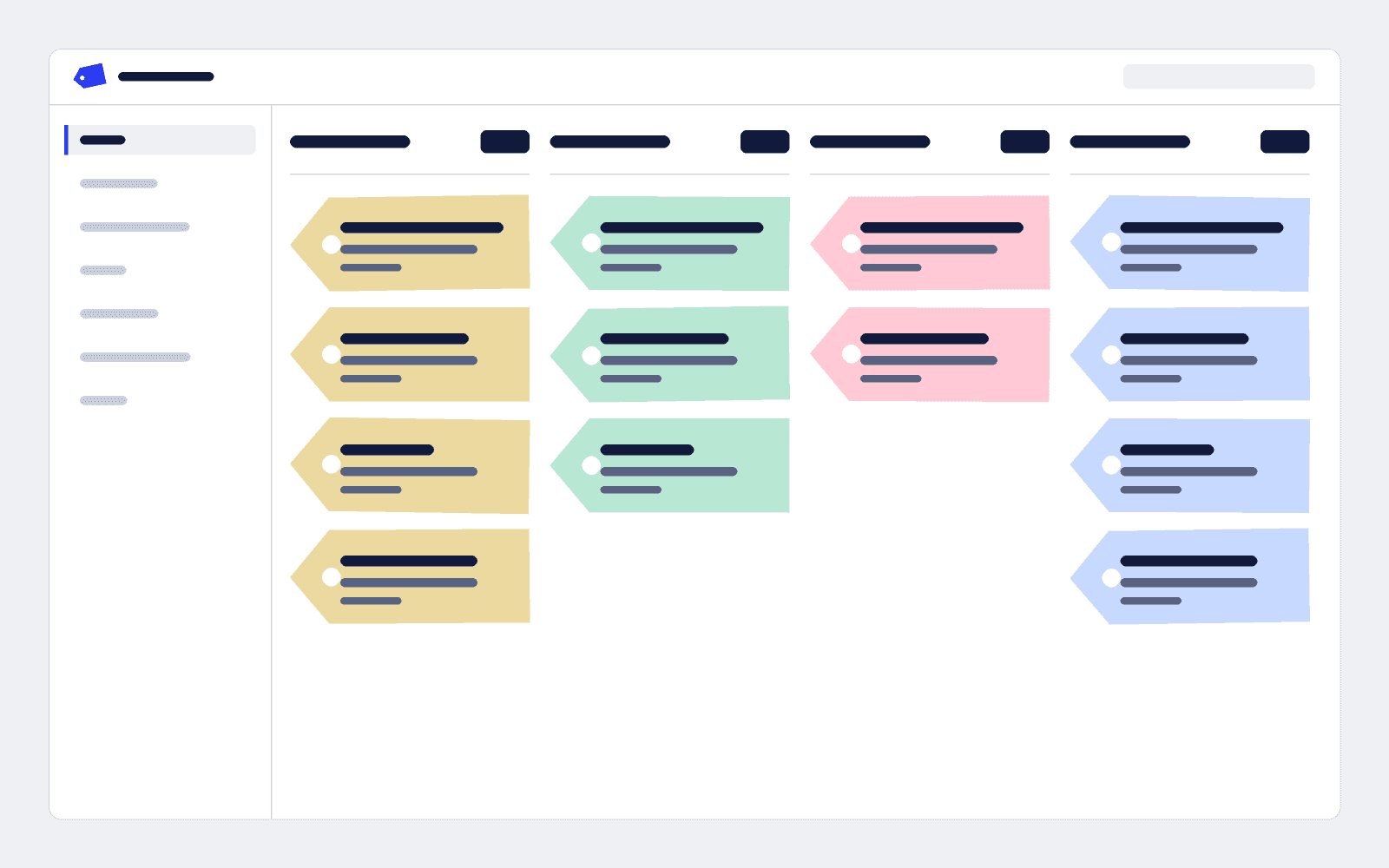 Tagline board grouping feedback by theme